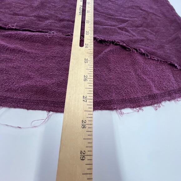 Elan Sweater Womens Medium Purple Cold Shoulder Raw Hem Pullover USA Boho Top - Picture 5 of 7